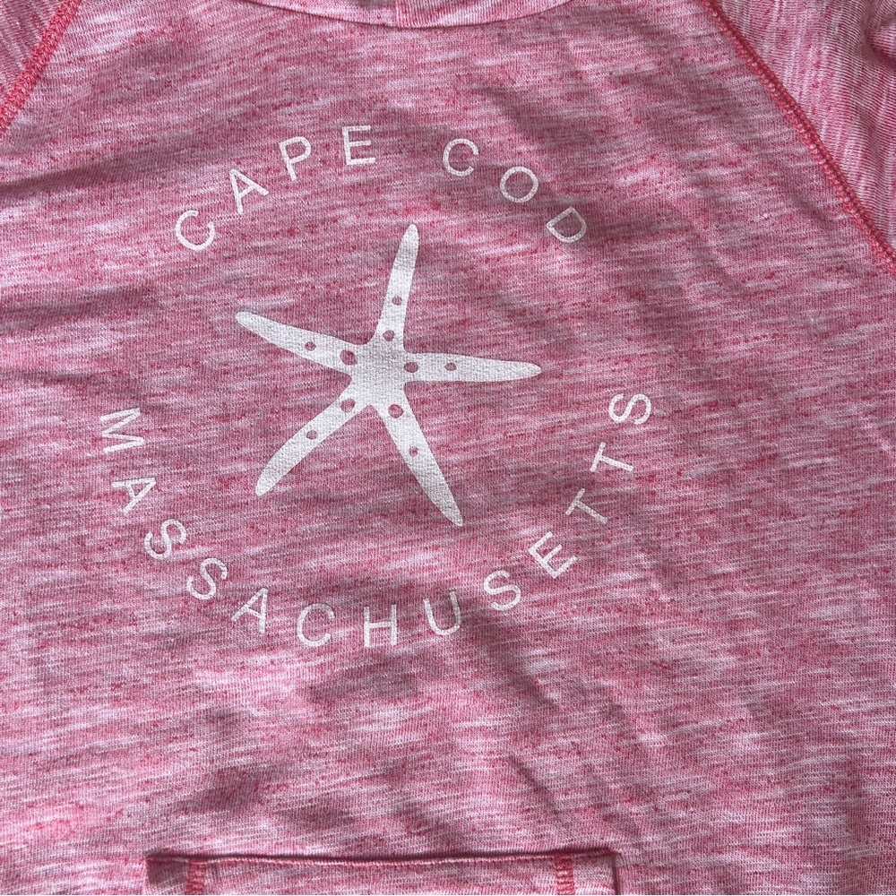 US Apparel Cape Cod Hoodie Size Medium Heathered Pink Seashell Beach F10 - Picture 8 of 8